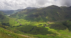 Panorama: the head of Great Langdale