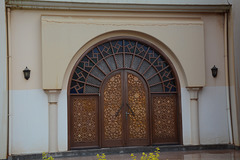 Uganda, Kampala, Door to the Gaddafi National Mosque