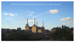 Battersea Power Station, from a train on the South Western mainline, south of the building - 18 9 2006