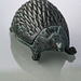 Small Hedgehog shape ornamental cast metal container