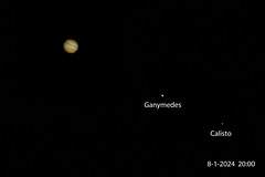 Jupiter und zwei seiner Monde
