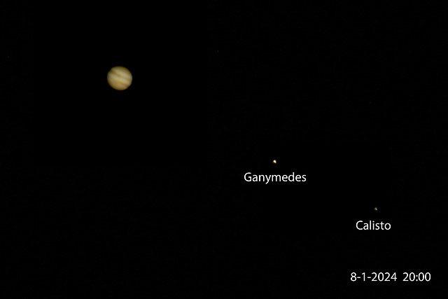 Jupiter und zwei seiner Monde