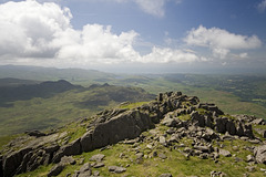 West from Harter Fell main summit, 2140 ft