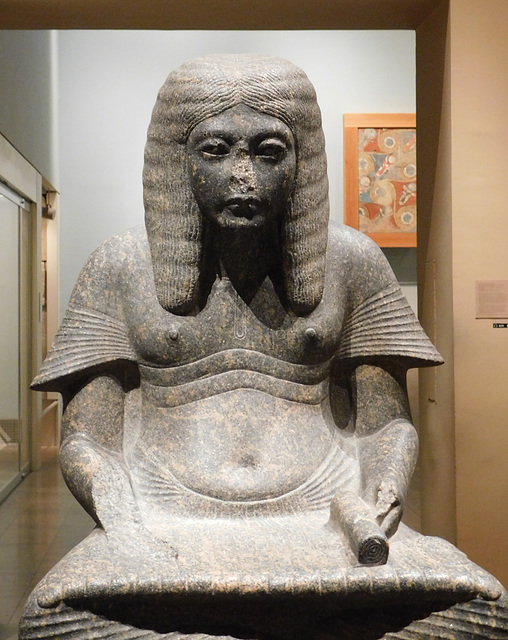 Detail of Haremhab as a Scribe of the King in the Metropolitan Museum of Art, September 2018