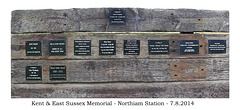 KESR memorial with personal plaques Northiam 7 8 2014
