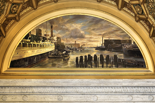 Industrial River Mural #1 – London Guaranty & Accident Building Lobby, Chicago, Illinois, United States