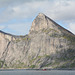 Norway, The Island of Senja, The Wall of Mefjorden with Hestenpeak (556m) and Segla (639m)