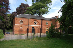 Rear elevation of coach house, Belgrave House, Leicester, Leicestershire