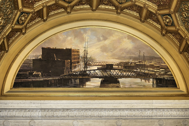 Industrial River Mural #2 – London Guaranty & Accident Building Lobby, Chicago, Illinois, United States