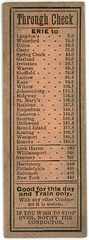 Philadelphia and Erie Railroad Ticket (Back)
