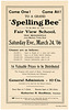 Grand Spelling Bee, Fair View School, Mechanicsville, Pa., March 24, 1906