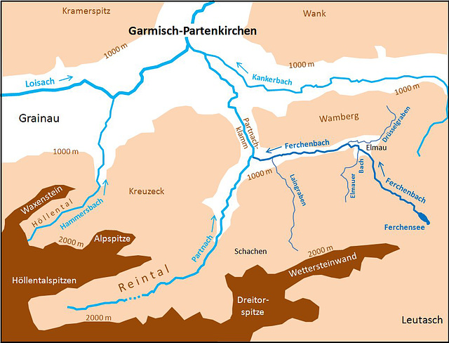 Umgebungskarte Ferchenbach