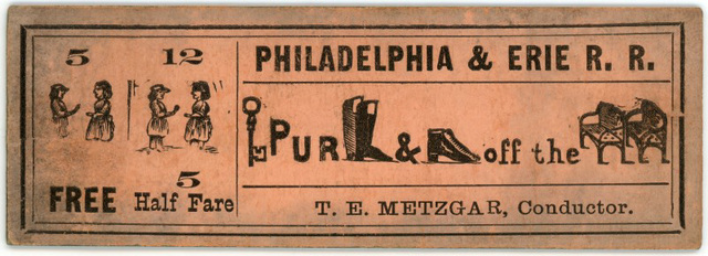 Philadelphia and Erie Railroad Ticket