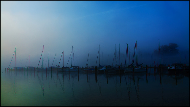 Dreaming Boats In Morning Fog