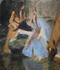 Detail of Mademoiselle Fiocre in the Ballet La Source by Degas in the Metropolitan Museum of Art, December 2023