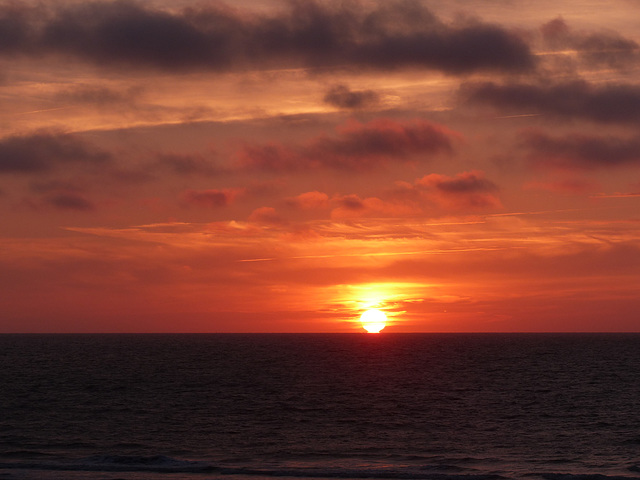 Sunset at the Belgian Coast