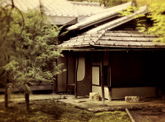Back entrance of a chashitsu (tea house)