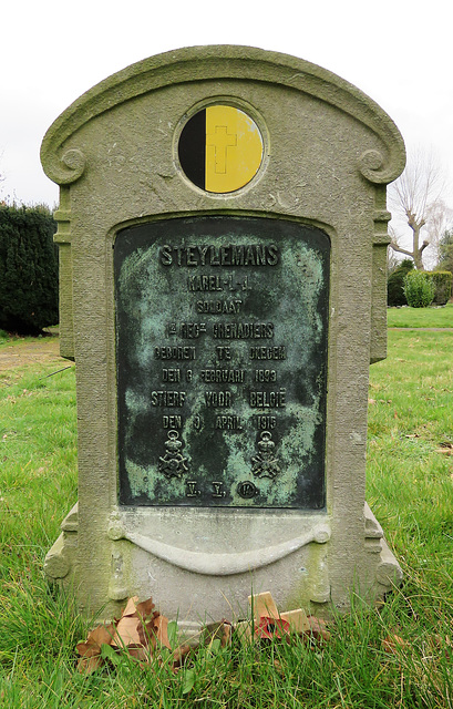 chelmsford cemetery, essex,belgian wwi grave; karel steylemans +1915