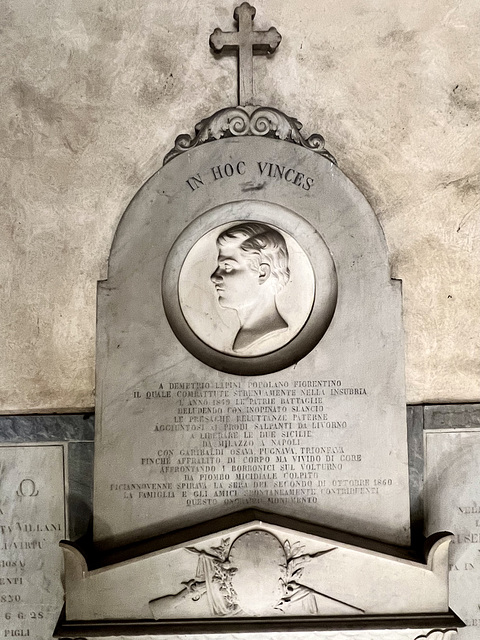 Florence 2023 – Santa Maria Novella – Monument for Demetrio Lapini