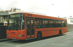 First Manchester 513 (M516 PNA) in Rochdale – 28 Feb 1999 (411-24)