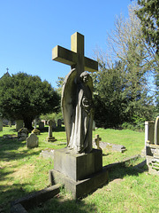 hertingfordbury church, herts, c20 angel with cross tomb of thomas de grey 7th earl cowper +1905