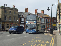 DSCF3315 Delaine Buses AD12 DBL in Bourne - 6 May 2016