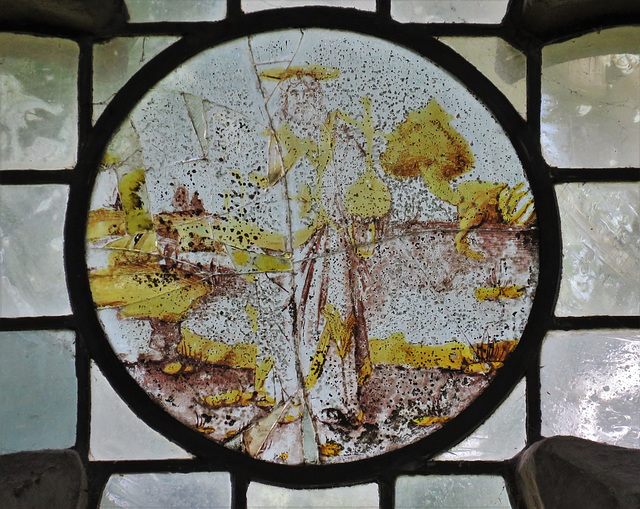 great dunmow church, essex,early C16 glass roundel of christ