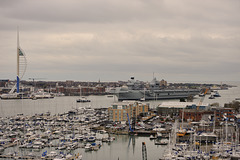 Prince of Wales enters Portsmouth Harbour for the first time