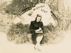 Woman on the Wishing Seat in the Children's Zoo at the Bronx Zoo