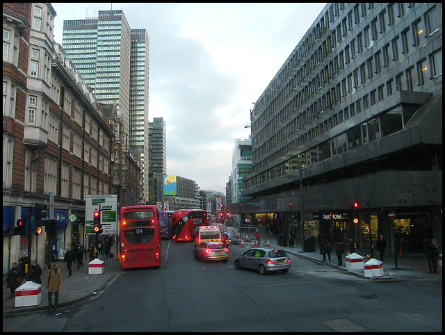 ugly end of Tottenham  Court Rd