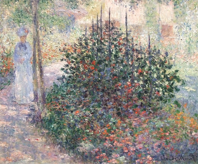 Detail of Camille Monet in the Garden at Argenteuil by Monet in the Metropolitan Museum of Art, March 2011