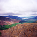 View from the summit of Catbells Towards Bassenthwaite Lake (Scan from May 1991)
