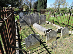 bayford church, herts , late c18 tombs of yarrell family pus zoologist william yarrell +1856