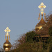 Die Türme der russischen Kapelle in der Morgensonne