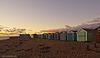 Beach Huts at Sunset