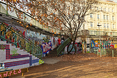 1 (126)..austria vienna..am kanal...colorfull street..autumn...and lady in red
