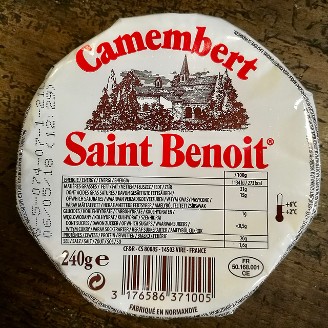 Camembert Saint Benoit