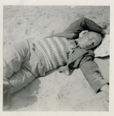 Asleep on an English Beach