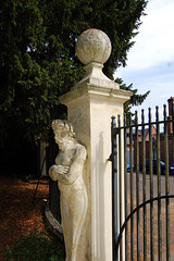Detail of gatepier, Belgrave Hall, Leicester, Leicestershire