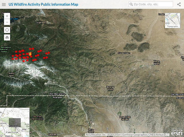 Lake Fire map