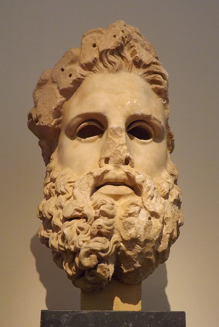 Colossal Head of Zeus in the National Archaeological Museum of Athens, May 2014