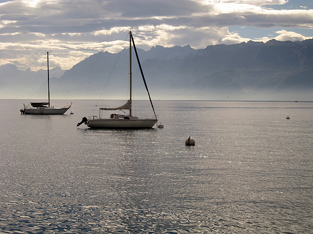 Morgenstimmung am Genfer See