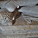 dorchester abbey church, oxon detail of lion and effigy on tomb of late c13 knight c.1280(41)