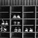 Shoe shelf at the gym