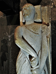 dorchester abbey church, oxon tomb effigy of late c13 knight, c.1280 (42)