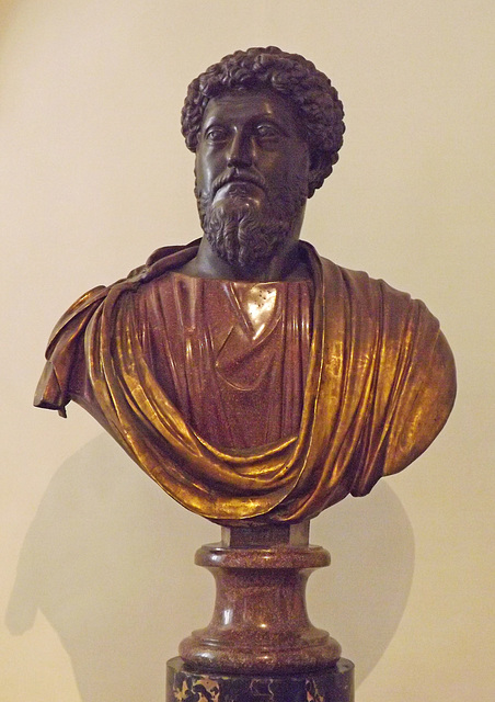 Bronze Head of Marcus Aurelius in the Palazzo Altemps, June 2012