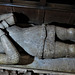 dorchester abbey church, alabaster tomb effigy of late c14 knight, c.1390, perhaps a member of the segrave family  (47)