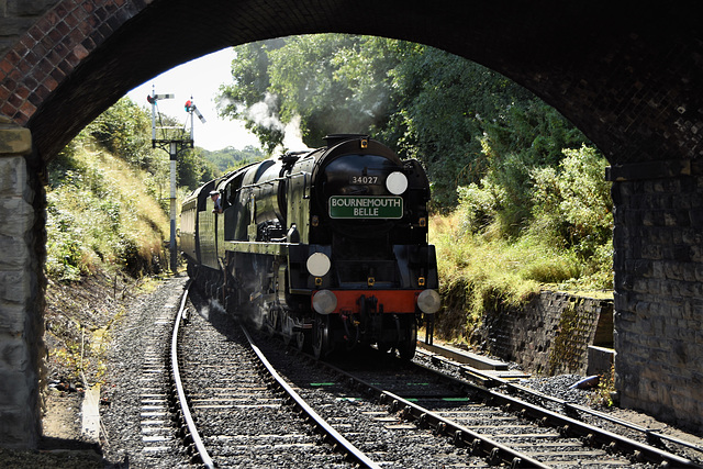 Bournemouth Belle approaching Arley