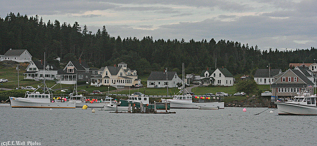 Cutler Village and Harbor -- A Dreary Day