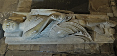 dorchester abbey church, oxon tomb effigy of late c13 knight, c.1280(50)